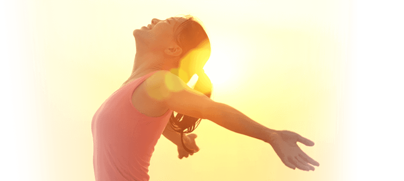 Slide Image - Woman with arms wide open